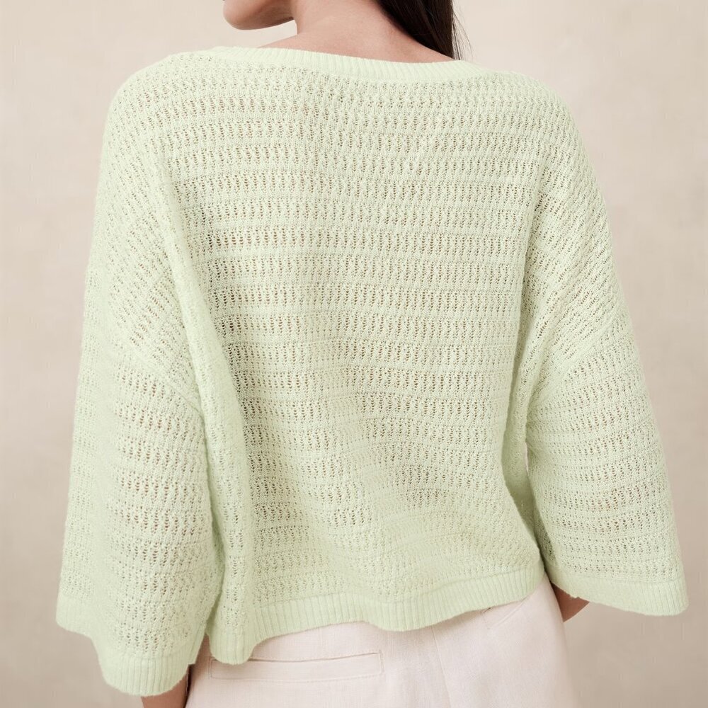 Banana Republic Teia Oversized Linen Sweater M - Picture 2 of 7
